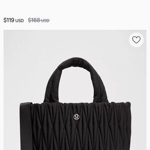 lululemon athletica Black Quilted Tote